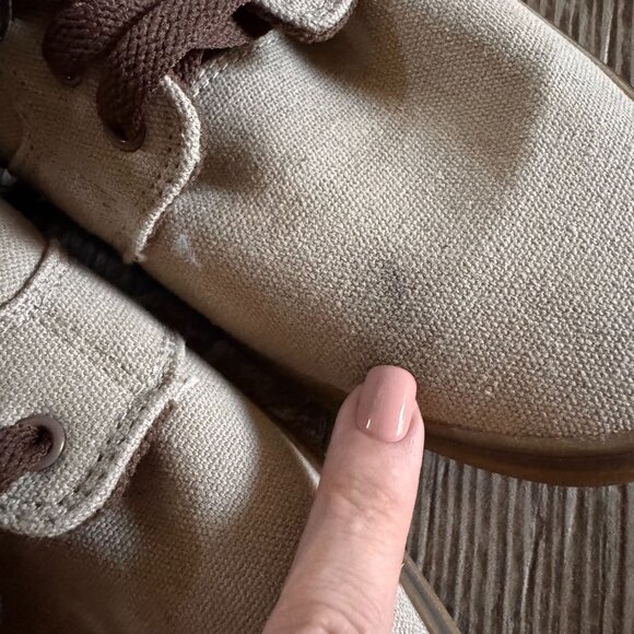 Etnies Mens Canvas Sneakers Beige Brown Lace-Up Casual Shoes Size 9.5 - Picture 3 of 8